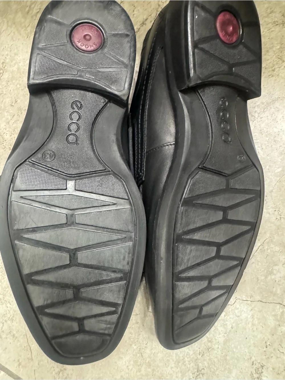 Ecco Black Leather Lace-Up Derbys for Men